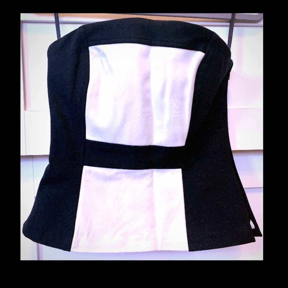 Cream & Black Bustier